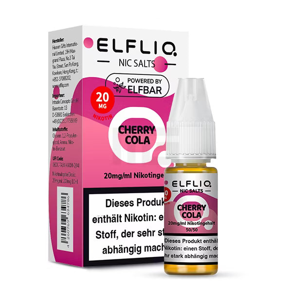 Elfbar - ElfLiq - 20ml - Cherry Cola | Nikotinsalz-Stärke : 20mg