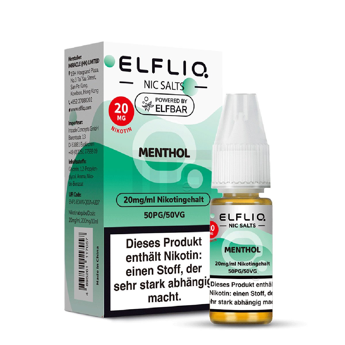 Elfbar - ElfLiq - 20ml - Peach Ice | Nikotinsalz-Stärke : 20mg